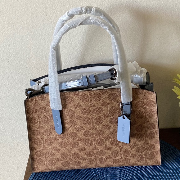 Coach Handbags - SOLD -COACH CHARLIE 28 CARRYALL IN GORGEOUS BLUEBELL TRIM COLOR -NWT!